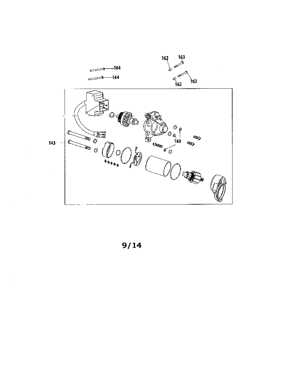 Electric starter Diagram and Parts List for 31AS68EE799  MTD Snow Blower