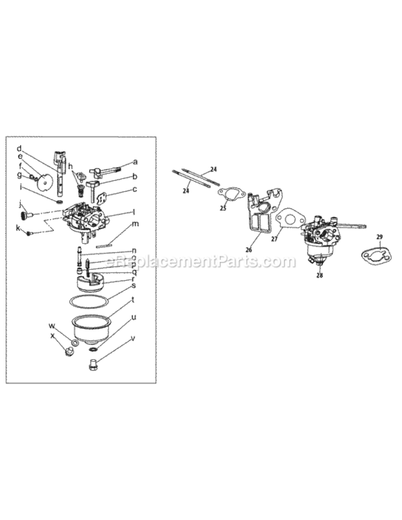 170-C0A-11_Carburetor Diagram and Parts List for 170-C0A-11  MTD Engine