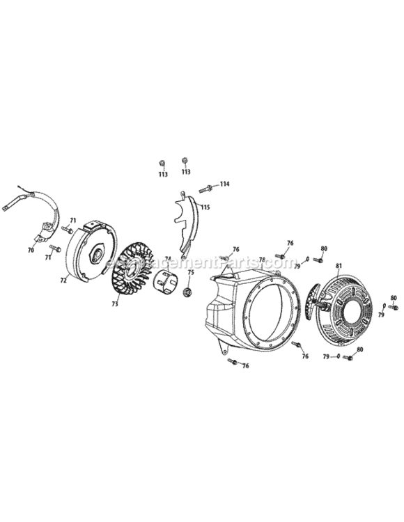 170-C0A-11_Starter_Assembly Diagram and Parts List for 170-C0A-11  MTD Engine