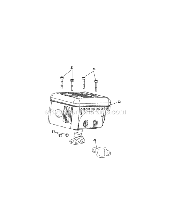 170-L0_Muffler Diagram and Parts List for 170-L0  MTD Engine