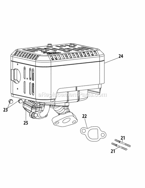 170-Tu_Muffler Diagram and Parts List for 170-TU  MTD Engine