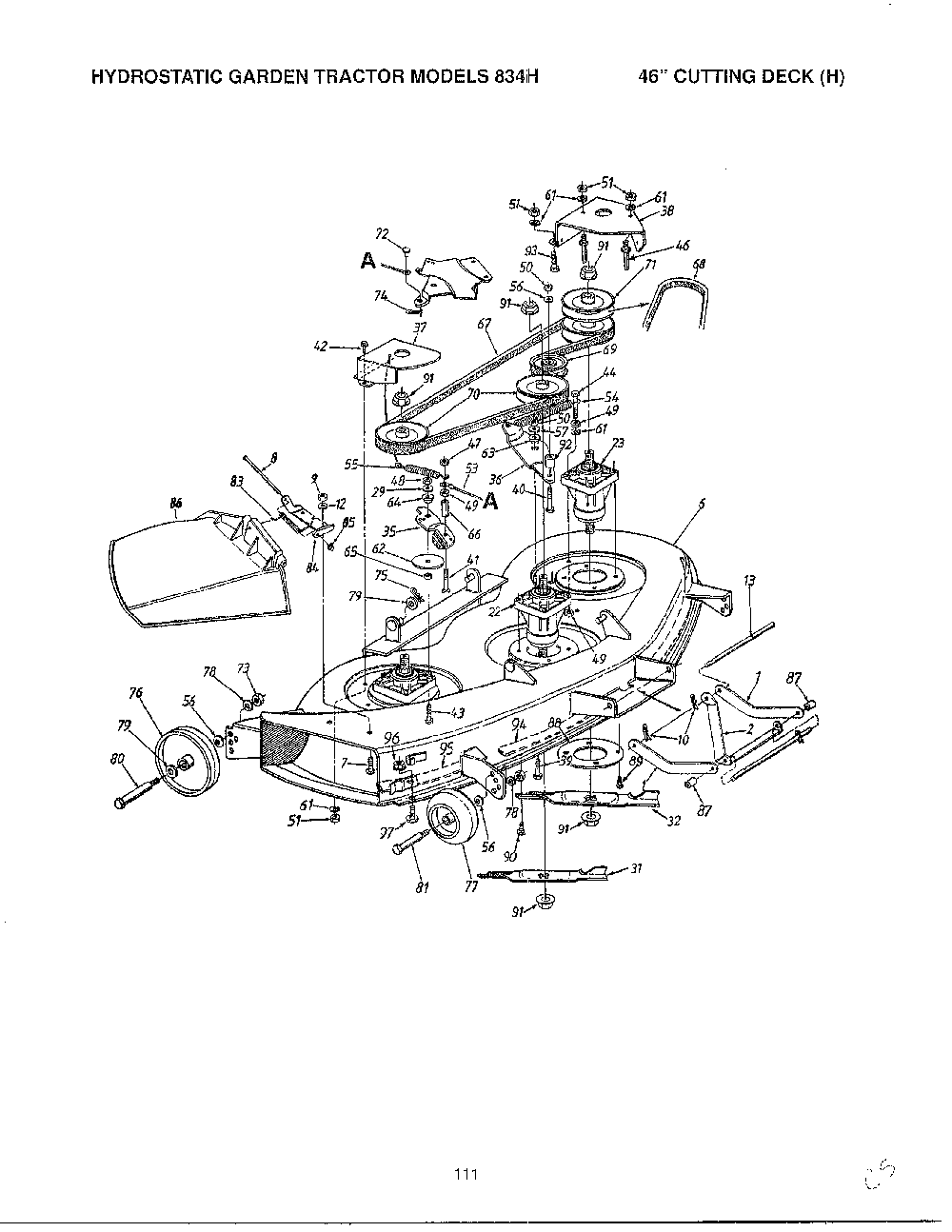 Deck p page 16 Diagram and Parts List for SKU3401606  MTD Lawn Tractor