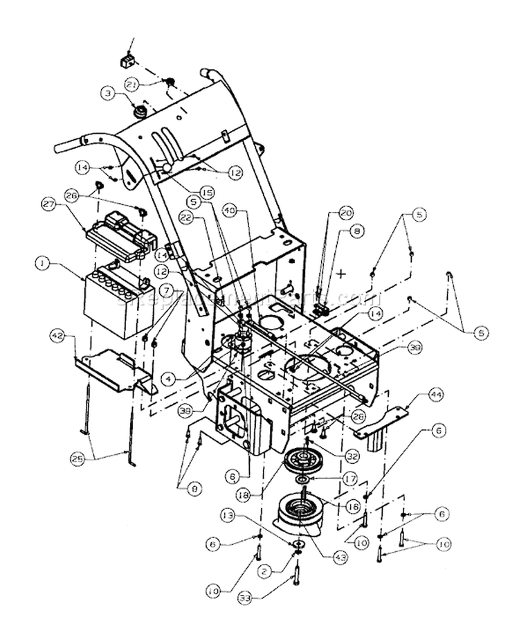 Page A Diagram and Parts List for 1748F 55AF3DAM195 MTD Lawn Mower