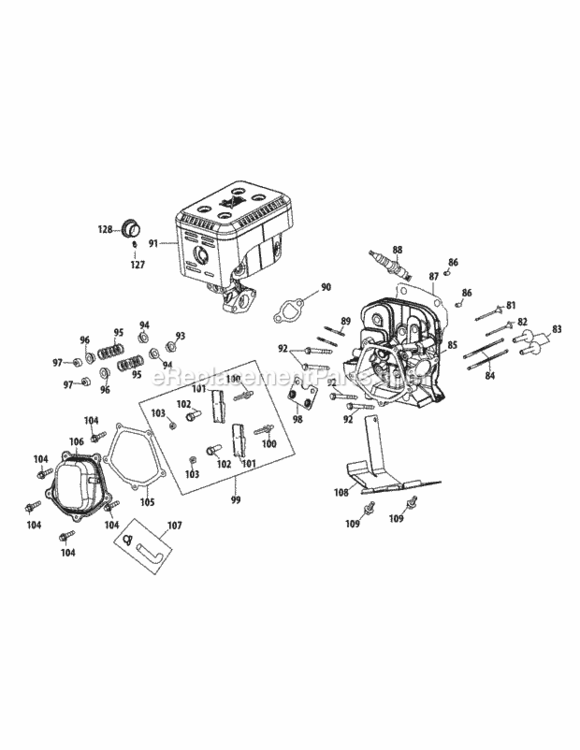 178-L0-11_Cylinder_Head Diagram and Parts List for 178-L0-11  MTD Engine