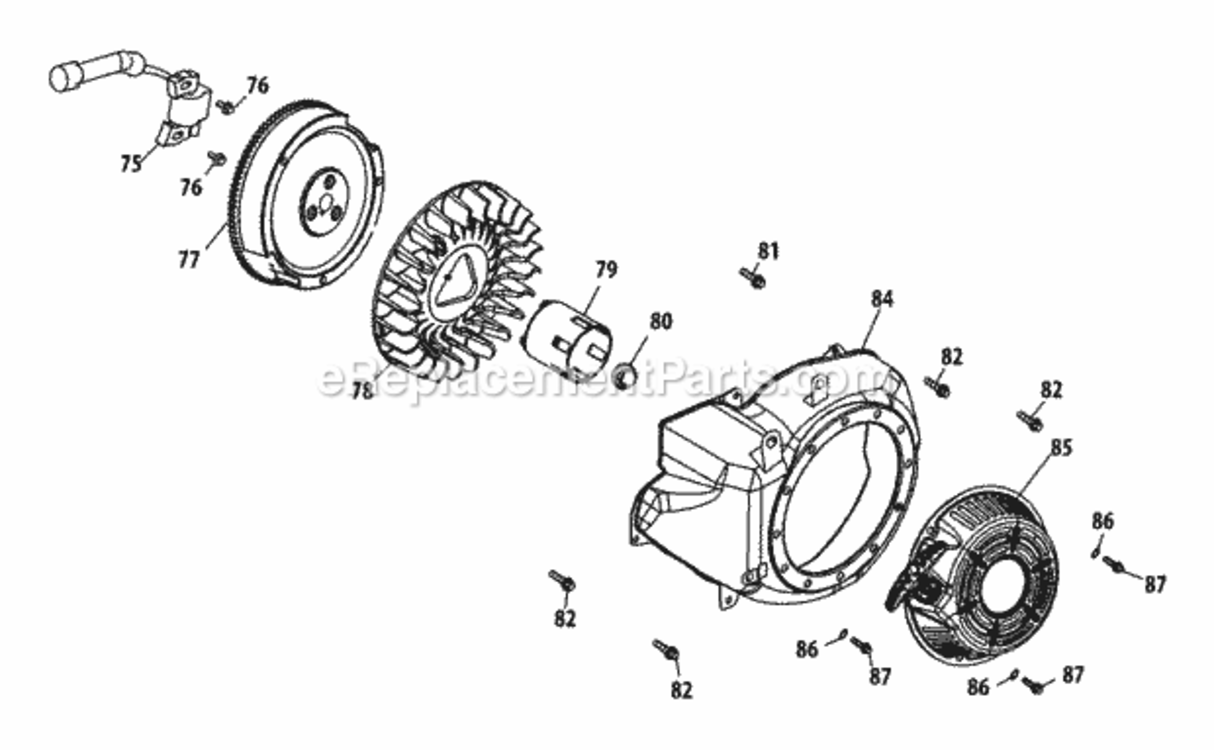 178-Lu_Flywheel_And_Blower_Housing Diagram and Parts List for 178-LU  MTD Engine