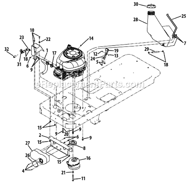 Page B Diagram and Parts List for 17AC2ACG004 RZT-42 2008 MTD Lawn Tractor