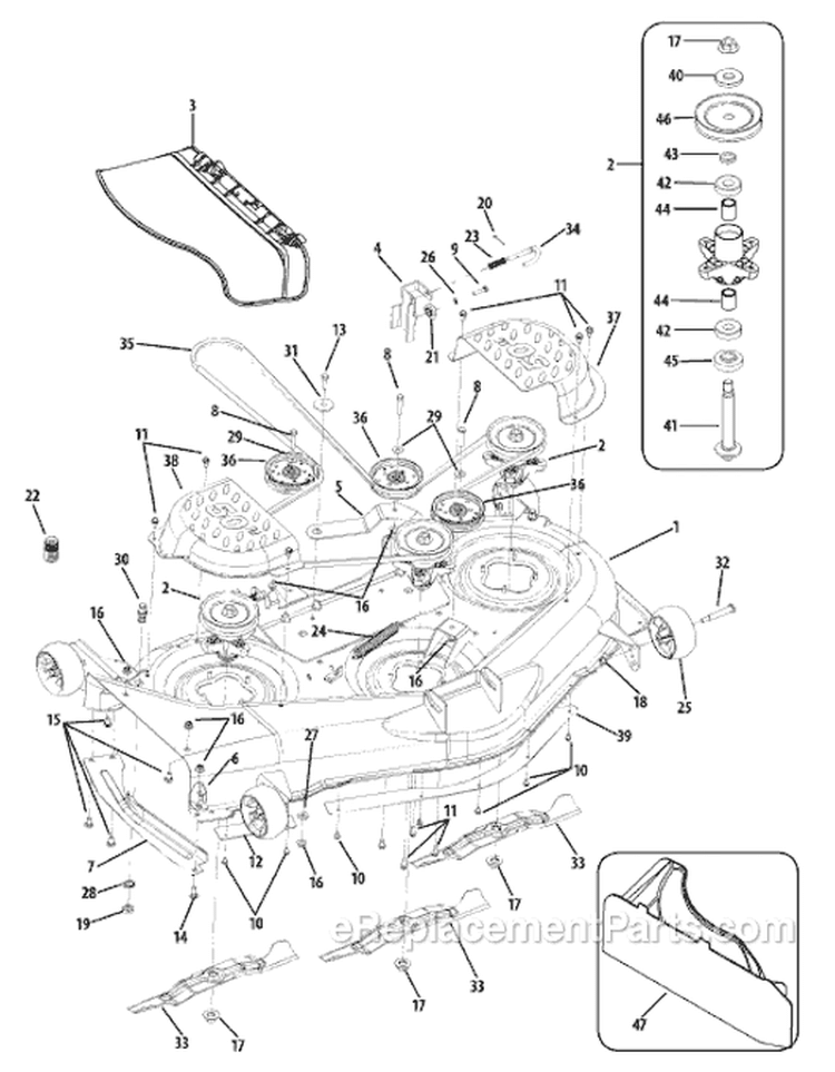 Page H Diagram and Parts List for 17AF2ACP929 2009 MTD Lawn Tractor