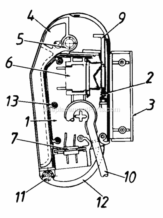Cord_And_Switch_Box Diagram and Parts List for 180-421-054  MTD Lawn Mower