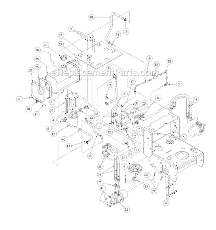Page D Diagram and Parts List for 180H  MTD Lawn Mower