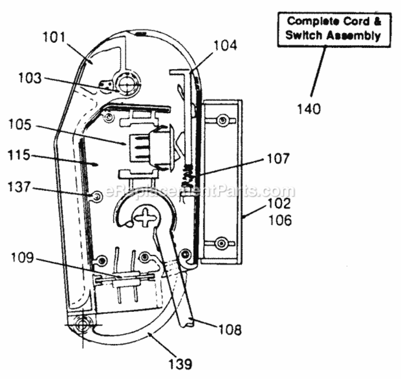 Page B Diagram and Parts List for 181-604G000 1991 MTD Lawn Mower