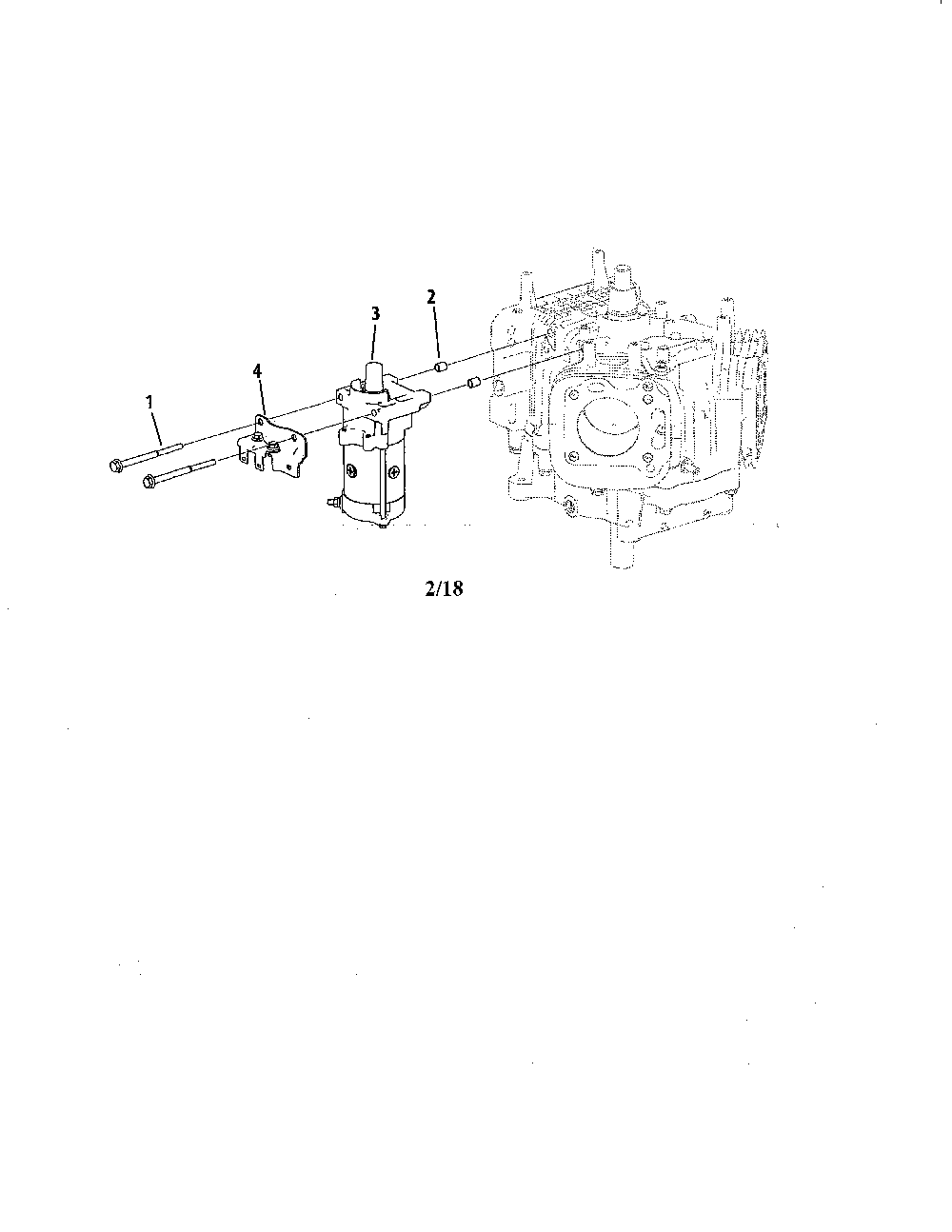 Starter Diagram and Parts List for 13AJA1ZS099  MTD Lawn Tractor