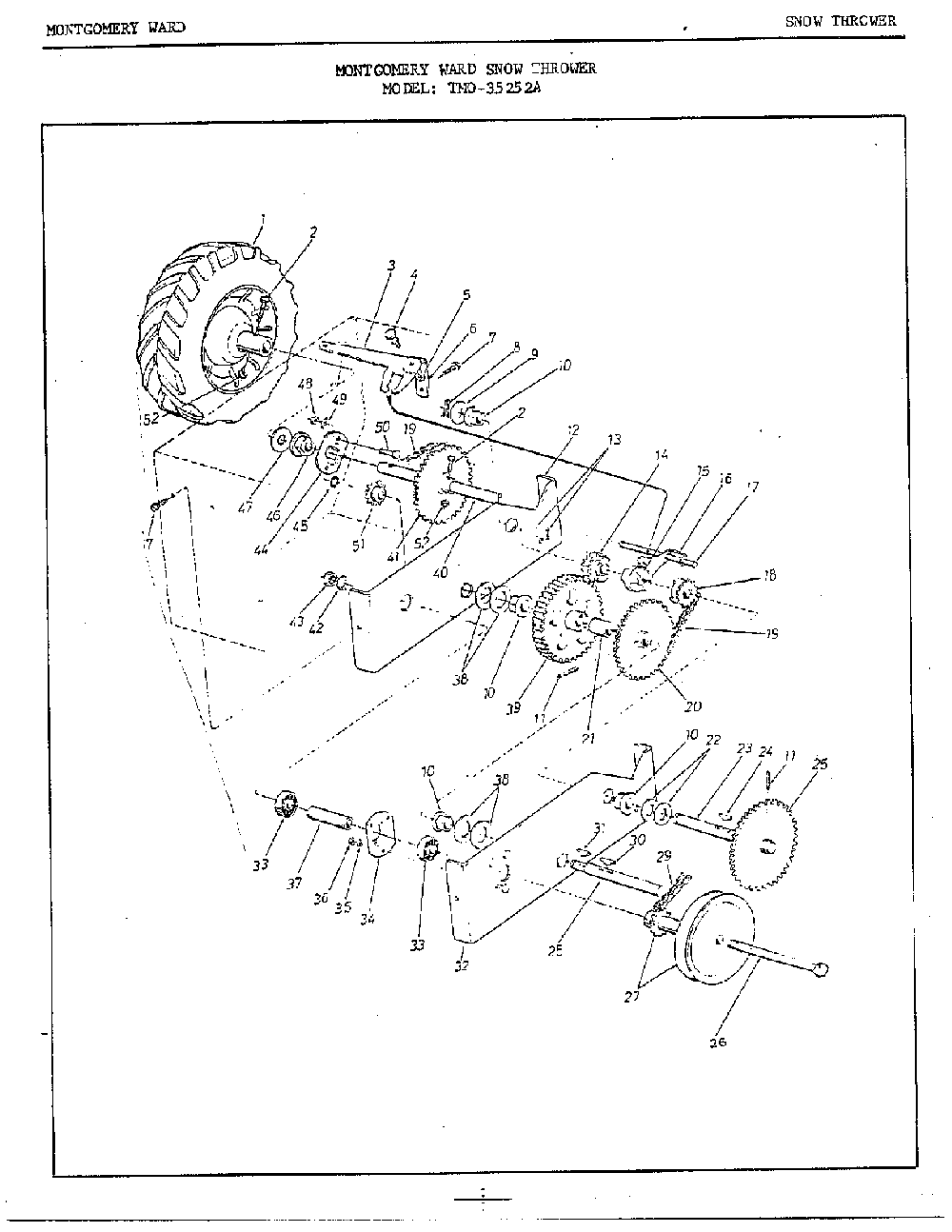 Snow thrower page 5 Diagram and Parts List for 35252A  MTD Snow Blower