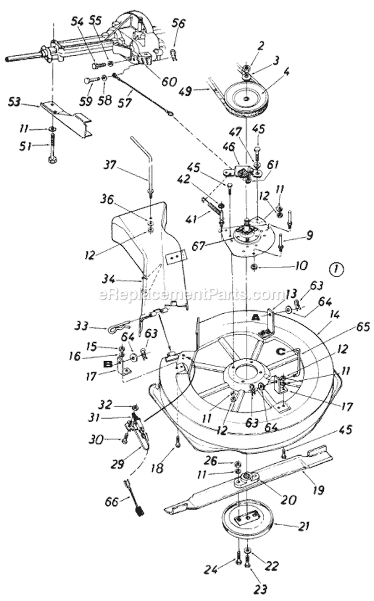 Page A Diagram and Parts List for 190-793-000 1988 MTD Lawn Tractor