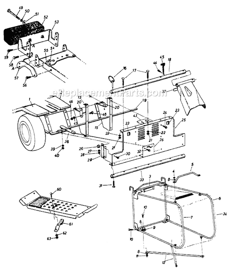 Page C Diagram and Parts List for 190-804-000 1988 MTD Lawn Tractor