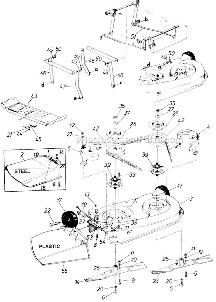Page A Diagram and Parts List for 190-805-000 1989 MTD Lawn Tractor