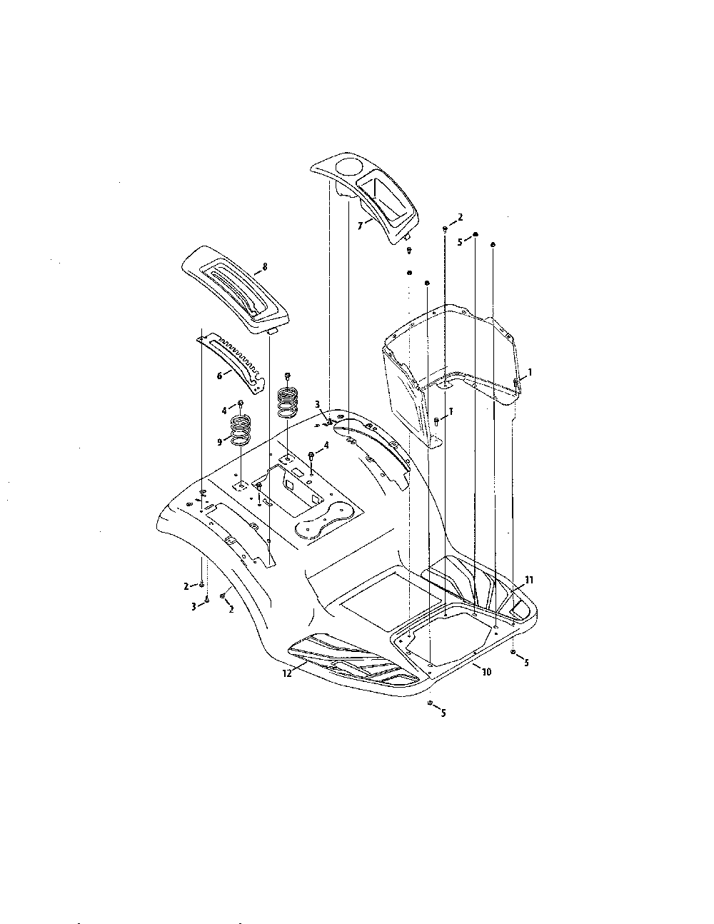 Fender Diagram and Parts List for 13AAA1ZW099  MTD Lawn Tractor