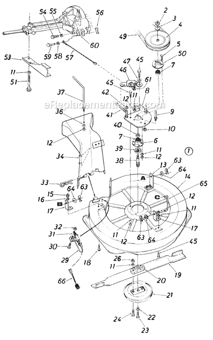 Page A Diagram and Parts List for 196-797-131 1986 MTD Lawn Tractor