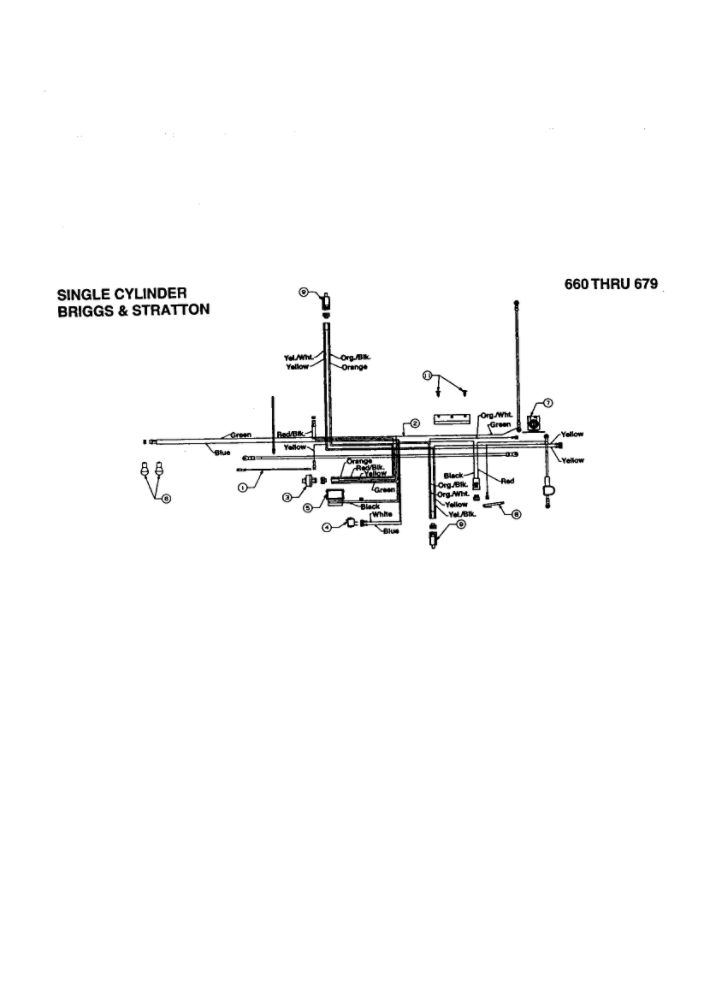 Single Cylinder 1 Diagram and Parts List for 665  MTD Lawn Tractor