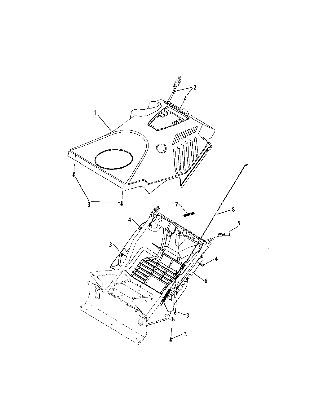 Cover/auger clutch cable Diagram and Parts List for 31AS2T6D799  MTD Snow Blower