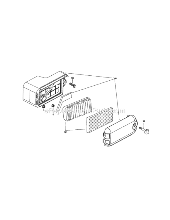 1P70C0A_Air_Cleaner Diagram and Parts List for 1P70C0A  MTD Engine