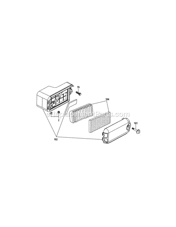 1P70L0A_Air_Cleaner Diagram and Parts List for 1P70L0A  MTD Engine