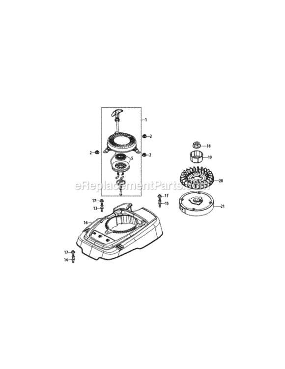 1P70L0A_Flywheel_And_Shroud Diagram and Parts List for 1P70L0A  MTD Engine