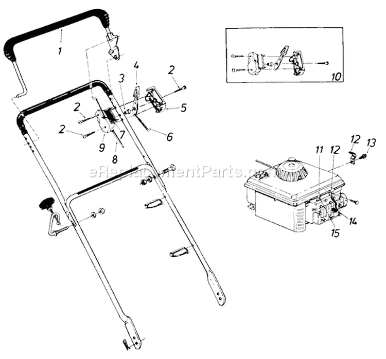 Page A Diagram and Parts List for 116-062-000 1986 MTD Lawn Mower