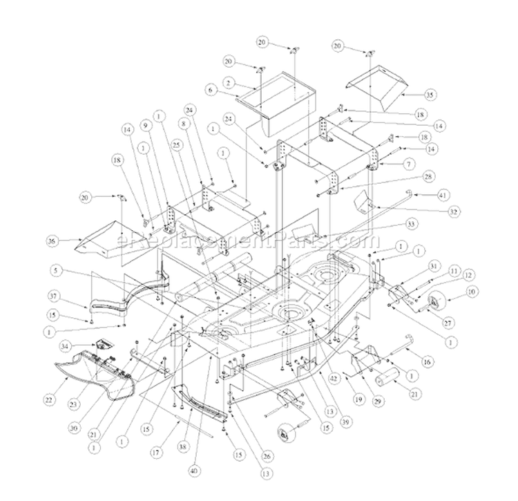 Page C Diagram and Parts List for 2054F 55AF3B6K195 MTD Lawn Mower