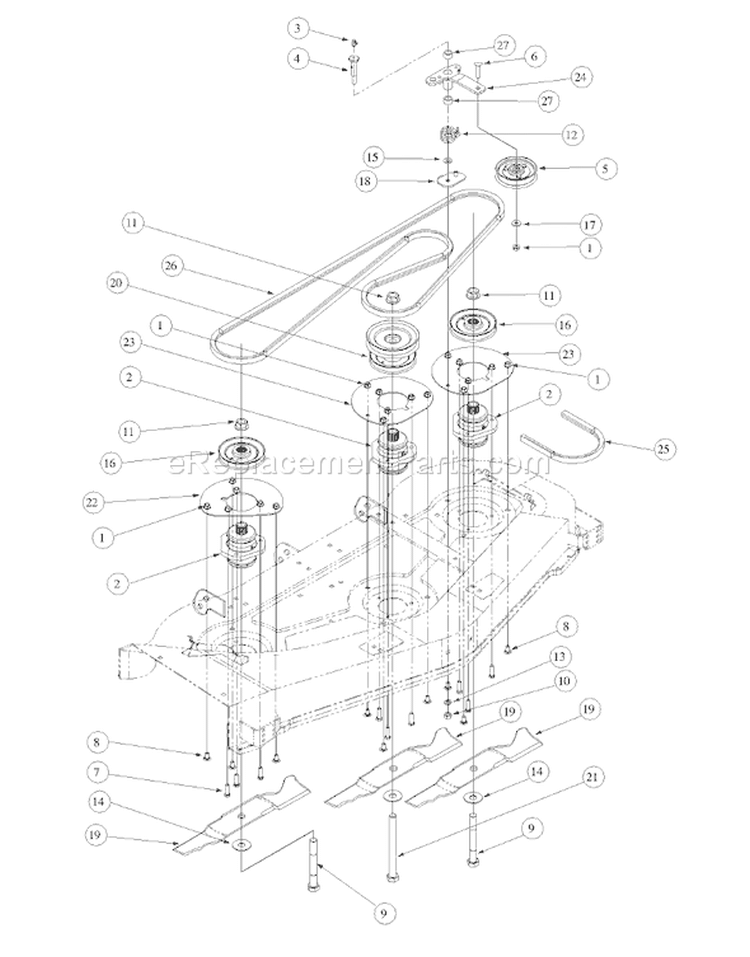 Page D Diagram and Parts List for 2054F 55AF3B6K195 MTD Lawn Mower