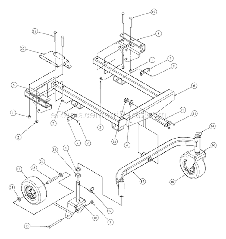 Page F Diagram and Parts List for 2054F 55AF3B6K195 MTD Lawn Mower