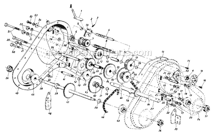 Page C Diagram and Parts List for 210-430-000 1990 MTD Tiller