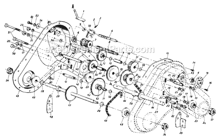 Page C Diagram and Parts List for 210-430-054/481-4075 1990 MTD Tiller