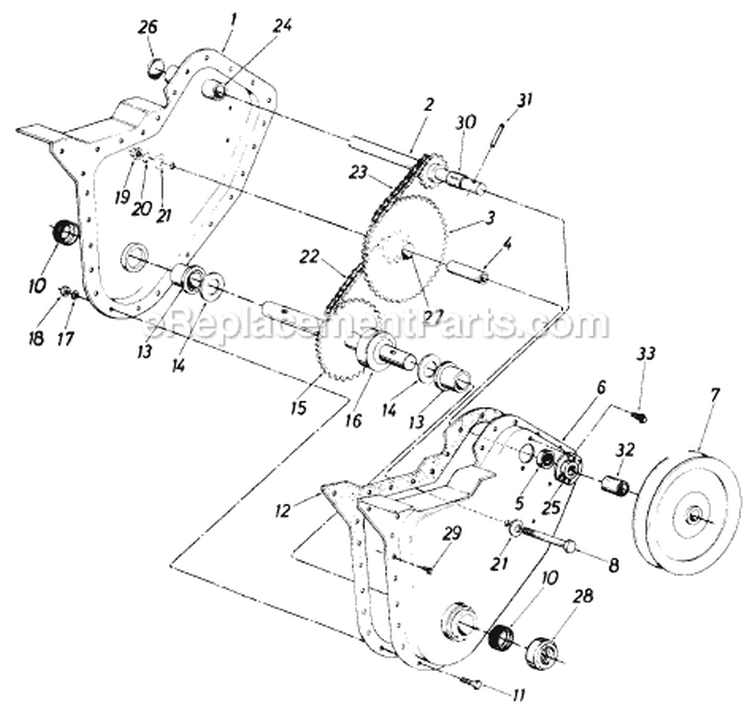 Page A Diagram and Parts List for 21030-7 1987 MTD Tiller