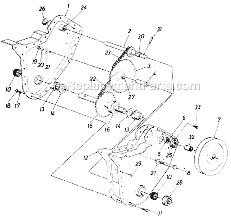 Page A Diagram and Parts List for 21030S 1985 MTD Tiller