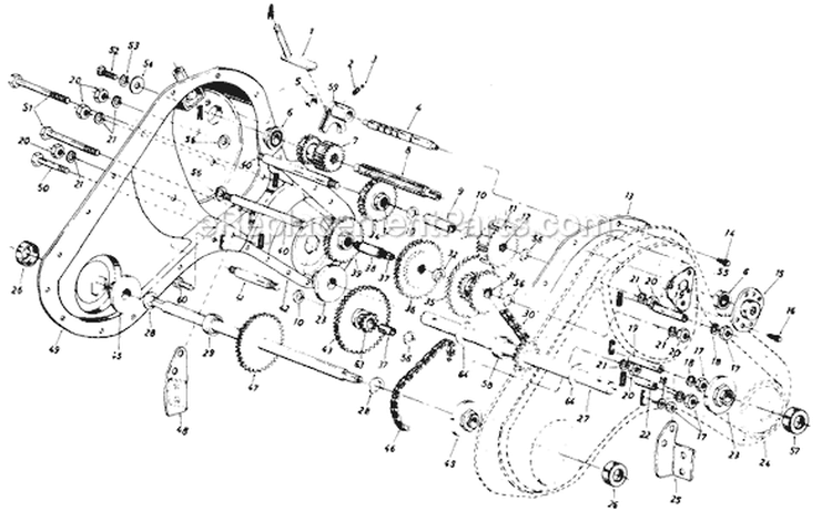 Page C Diagram and Parts List for 210430 1990 MTD Tiller