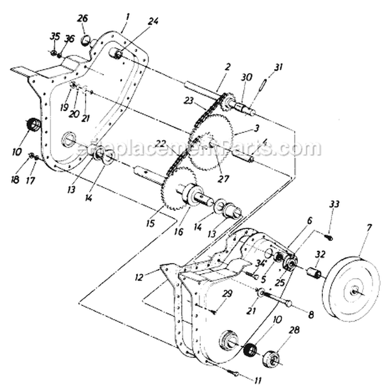 Page A Diagram and Parts List for 211-031-000 1991 MTD Tiller