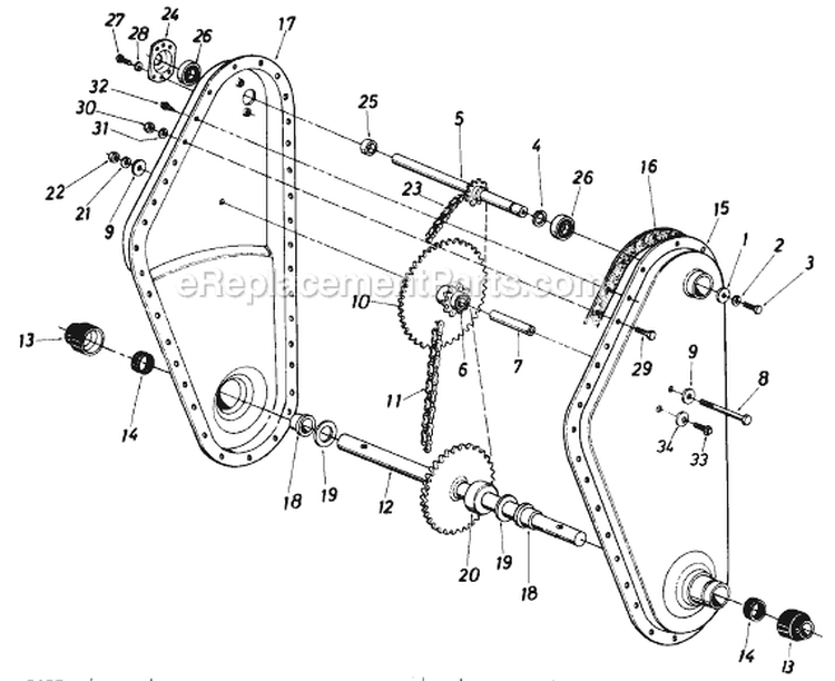 Page B Diagram and Parts List for 211-405-002 1991 MTD Tiller