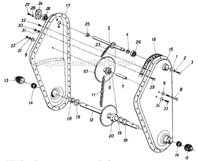 Page B Diagram and Parts List for 211-405-009 1991 MTD Tiller