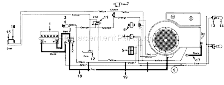 Page A Diagram and Parts List for 211-645-372/06-445183 1991 MTD Lawn Tractor