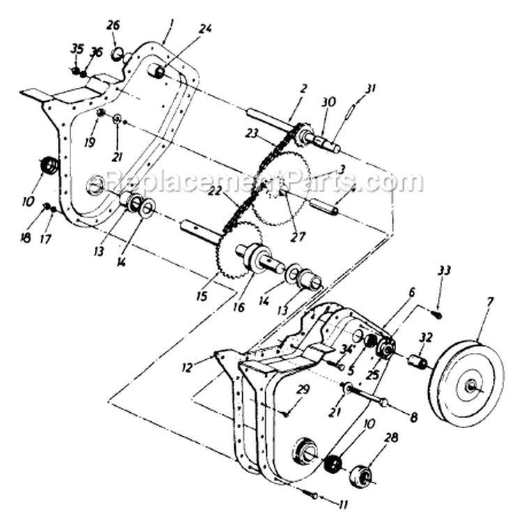 Page A Diagram and Parts List for 212-030-031 B063-006 -1992 MTD Tiller