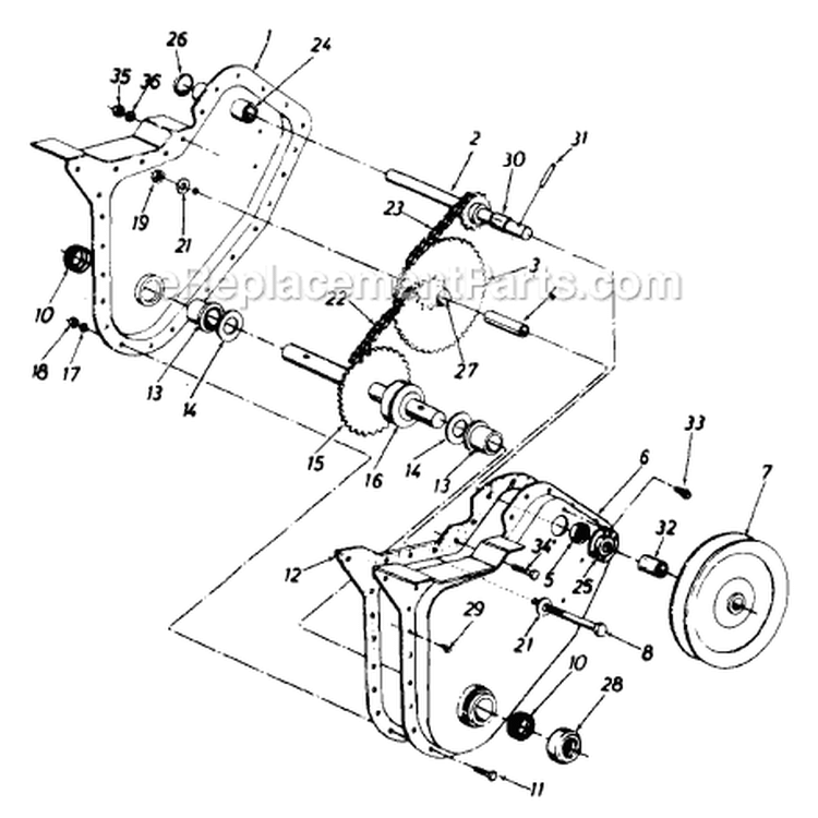 Page A Diagram and Parts List for 212-030-032 1992 MTD Tiller