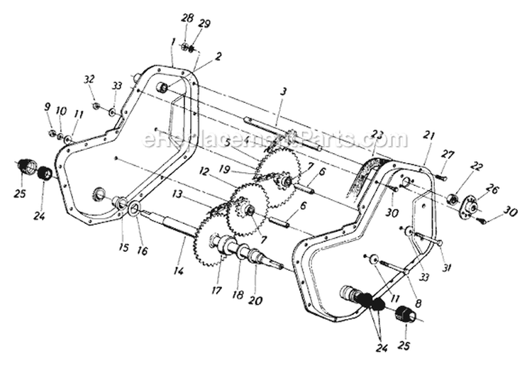 Page B Diagram and Parts List for 213-406-513 1993 MTD Tiller