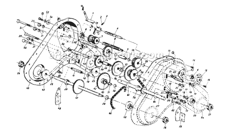 Page C Diagram and Parts List for 213-437-151 1993 MTD Tiller