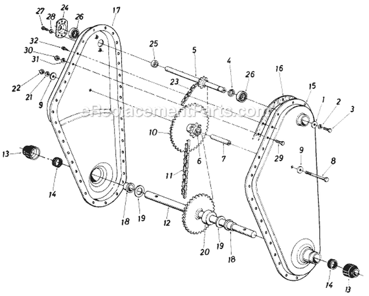 Page C Diagram and Parts List for 21402S 1985 MTD Tiller