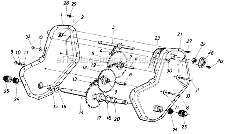 Page B Diagram and Parts List for 21406S 1985 MTD Tiller