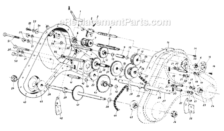 Page A Diagram and Parts List for 21430C 1986 MTD Tiller