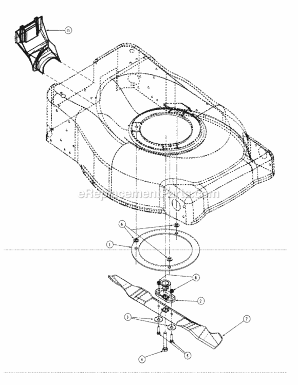 Blade_-_Briggs Diagram and Parts List for 214IP 51B-330-195 MTD Lawn Mower