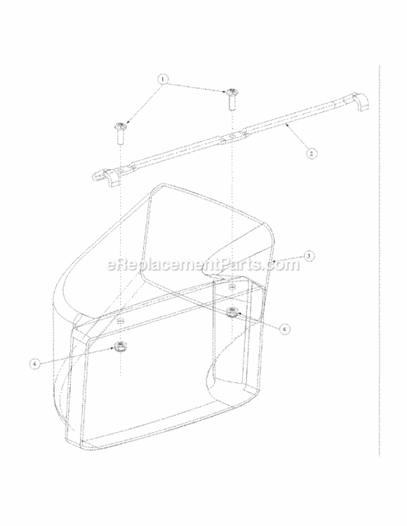 Chute Diagram and Parts List for 214IP 51B-330-195 MTD Lawn Mower