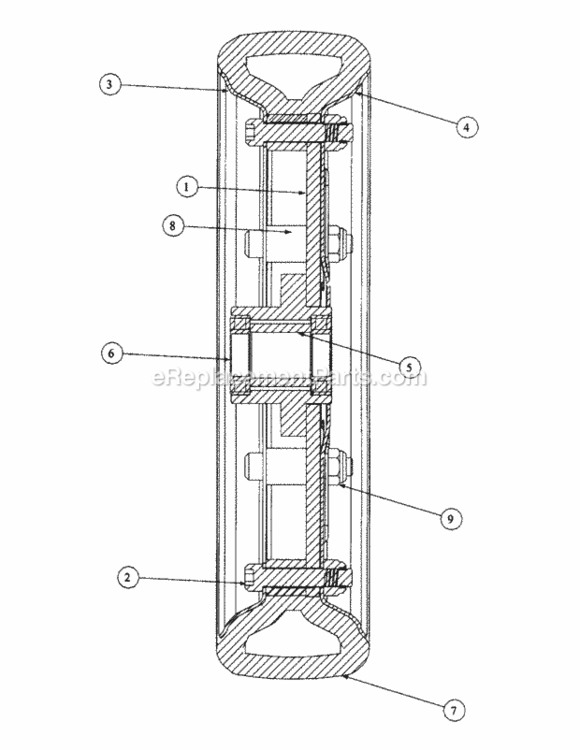 Wheel_Component_And_Bearings Diagram and Parts List for 214IP 51B-330-195 MTD Lawn Mower