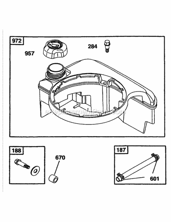 Bands_Engine_Fuel_Tank Diagram and Parts List for 214IP 51B-330-195 MTD Lawn Mower
